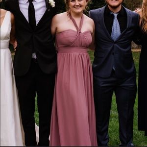 Birdy Grey Convertible Neckline Mauve Bridesmaids Dress/Gown/ Prom Dress